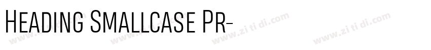 Heading Smallcase Pr字体转换 Heading Smallcase Pr字体转换